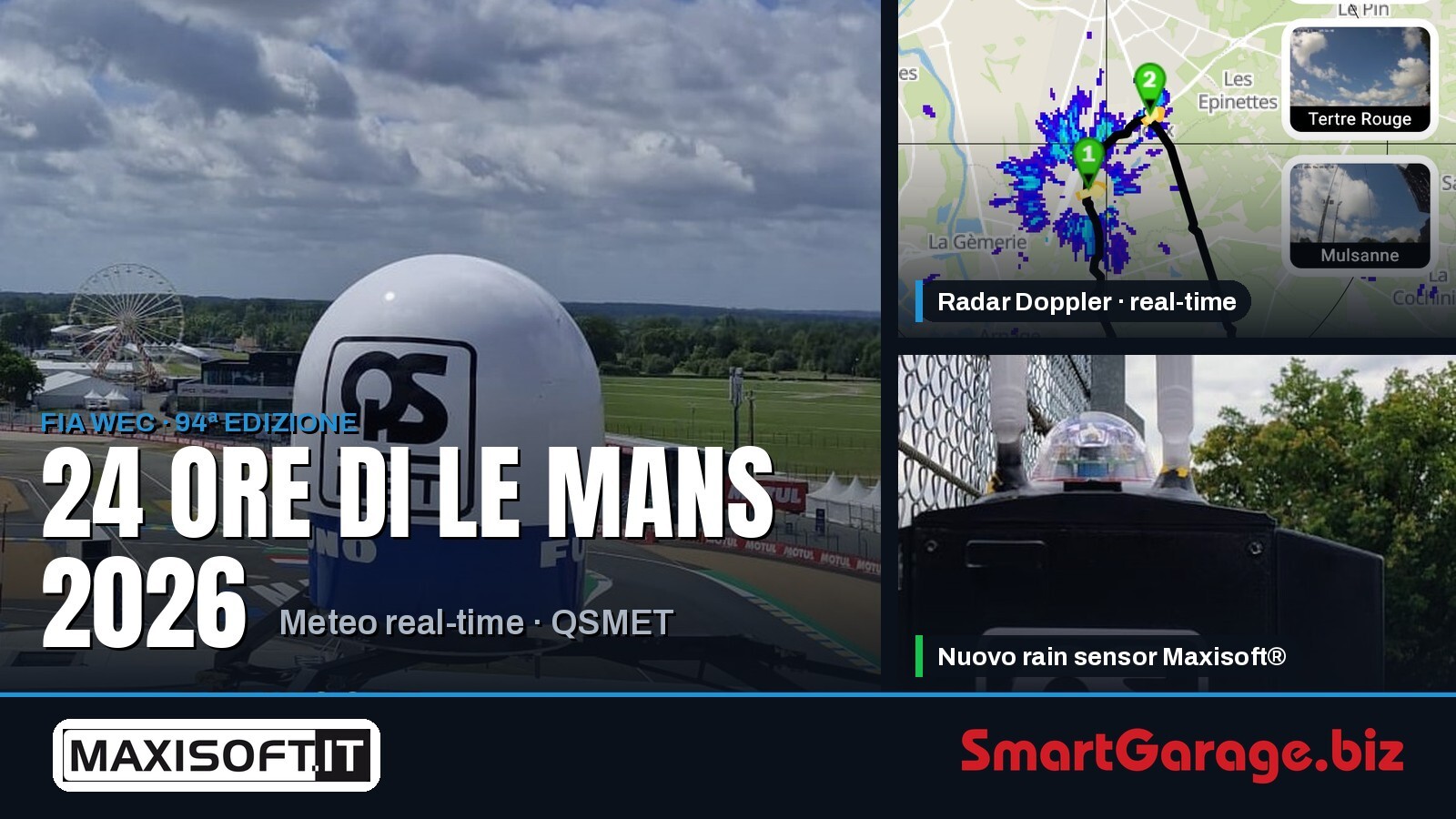 24 Ore di Le Mans 2026: la tecnologia italiana Maxisoft® che anticipa la pioggia in tempo reale